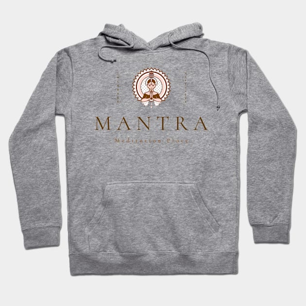 Mantra Meditation Place Hoodie by Casual Wear Co.